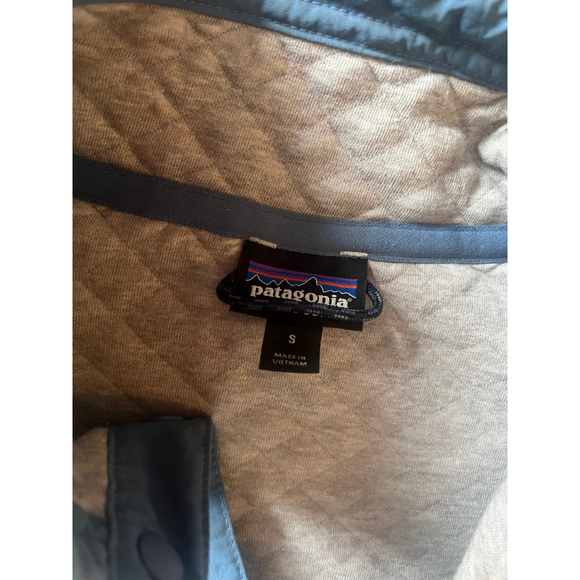 Women's Patagonia Crewneck Sweater S Gray with Blue Accents - Picture 5 of 6